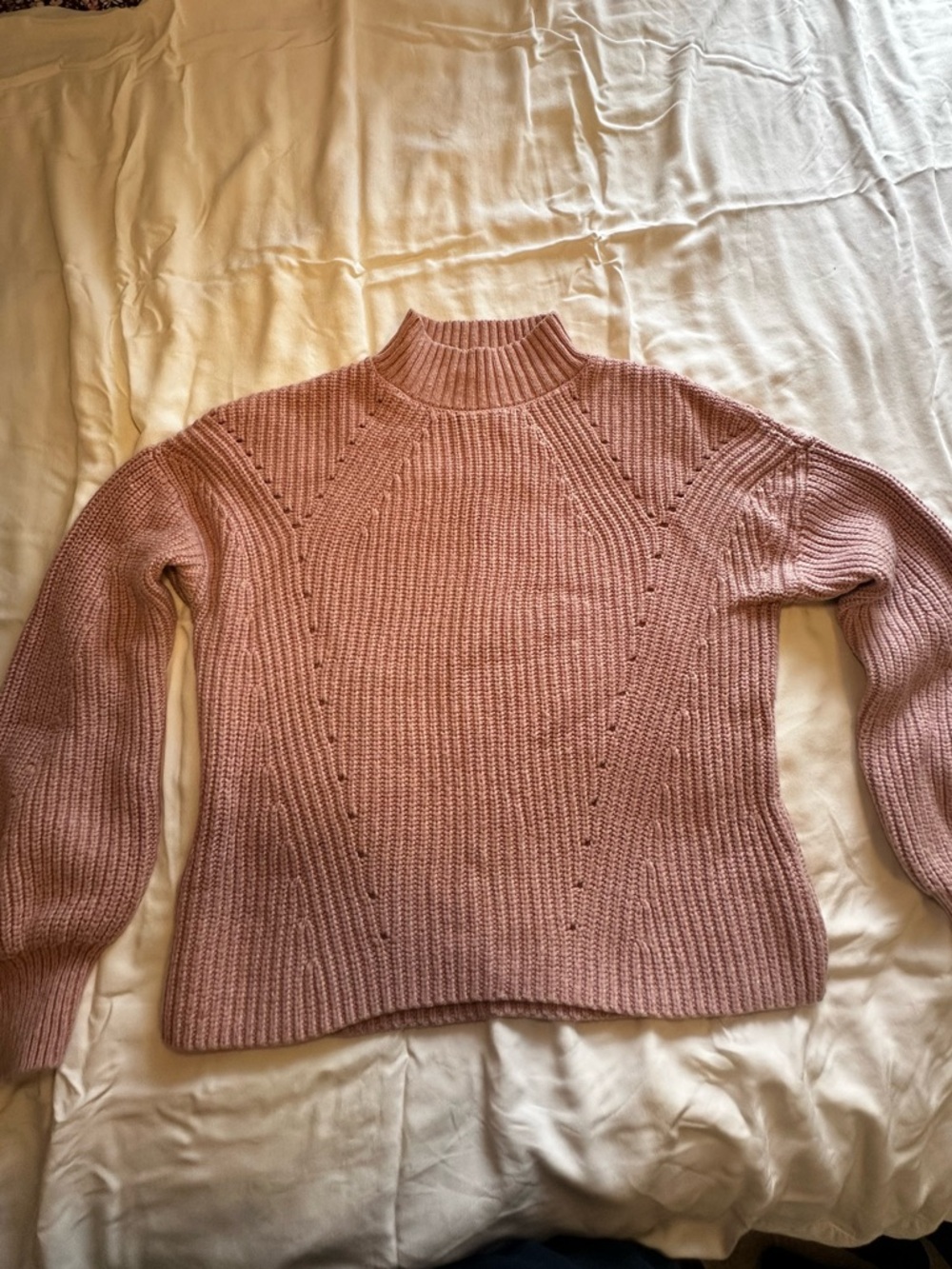 GAP Ribbed Mock Neck Sweater - Blush Pink